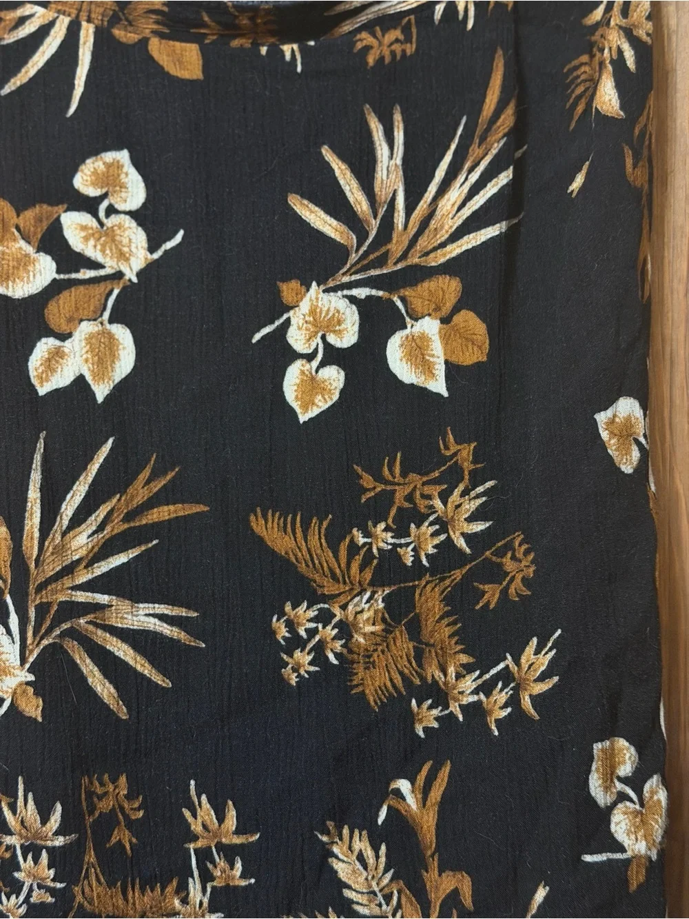 Bentley Plus Vintage Black & Brown Floral Skirt